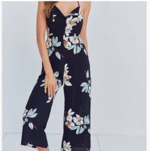 URBAN OUTFITTERS Floral Backless Jumpsuit